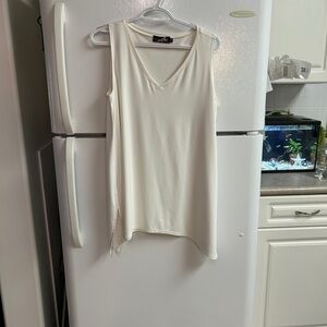 Summer Sale Sympli White  V-Neck Tank Top. A line Tank US 16